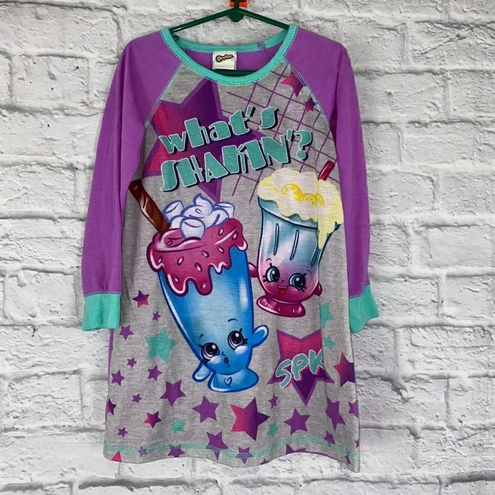 Shopkins little girls nightgown and fleece pants & shopkins top